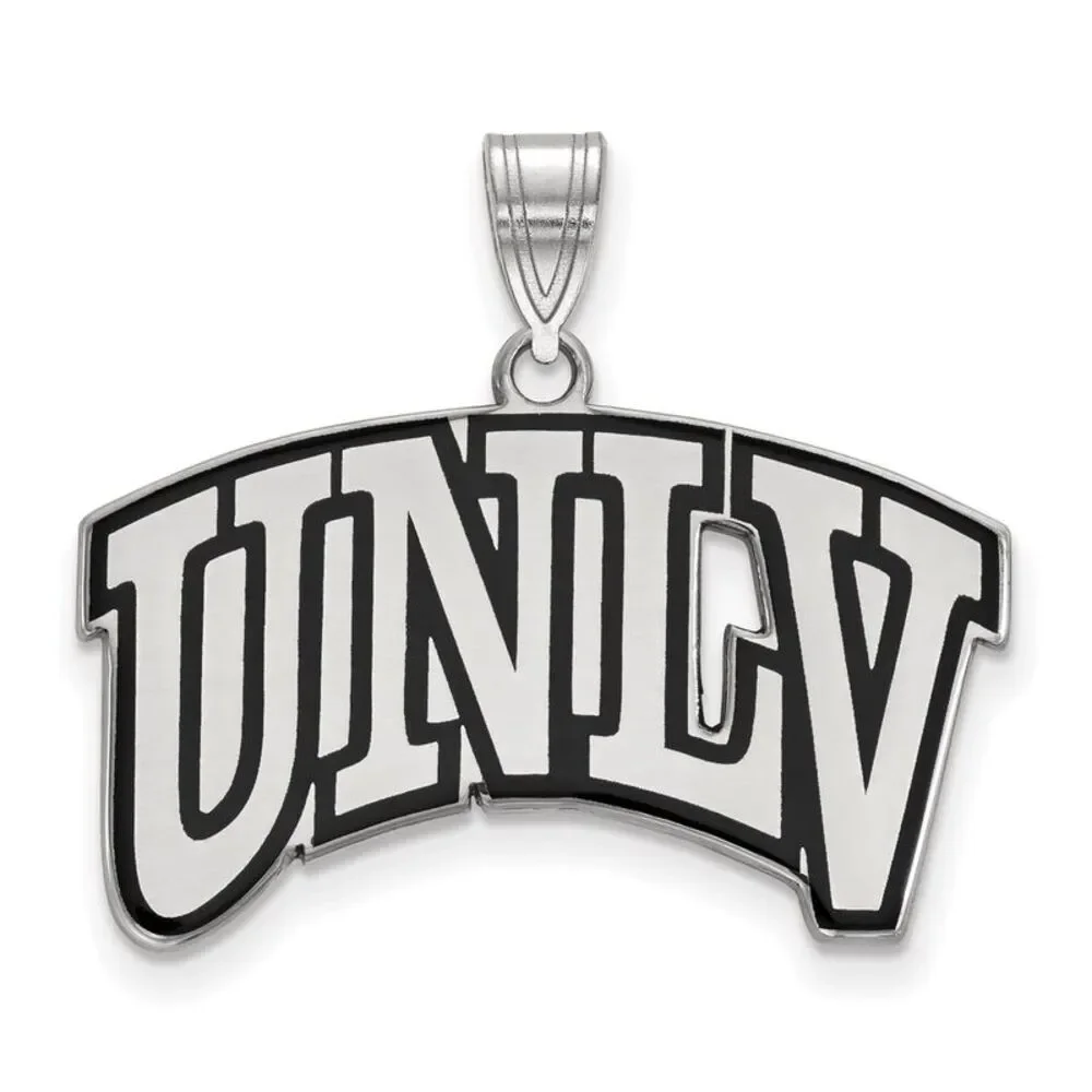 Sterling Silver U. of Nevada Las Vegas Large Enamel Pendant